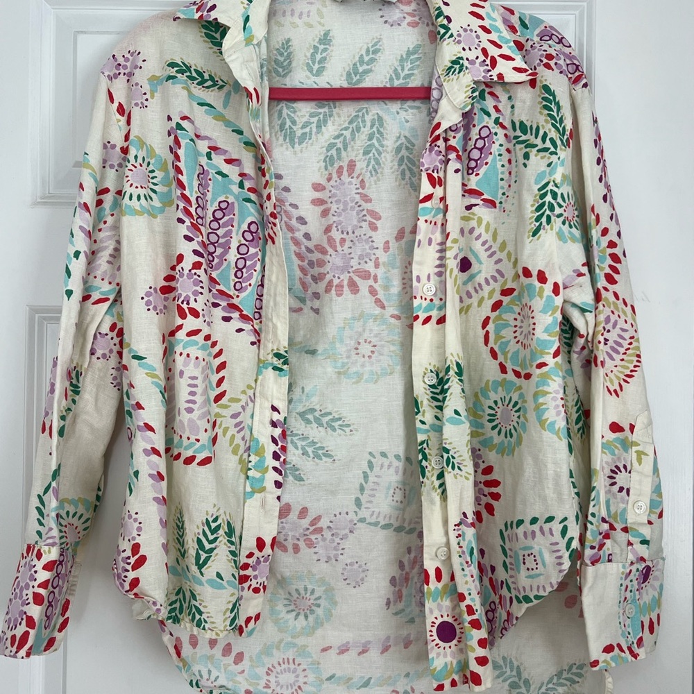Colorful Patterned Button-Up Shirt